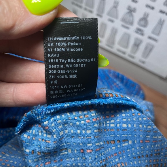 KAVU Simone Blue Mini Scoop Neck Dress Outdoor‎ Casual Breathable Pickleball - Picture 9 of 13